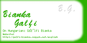 bianka galfi business card